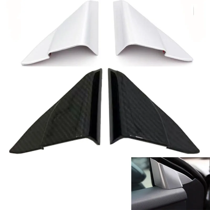 

For Toyota Camry XV70 2017 2018 ABS Matte Carbon Fiber Paint a Pillar Inner Front Door Triangle Cover Interior Trim