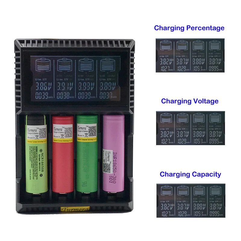 18650 зарядное устройство для аккумулятора lcd Packin T4S 26650 21700 18500 18350 14500 Ni-MH NI-CD A AA |