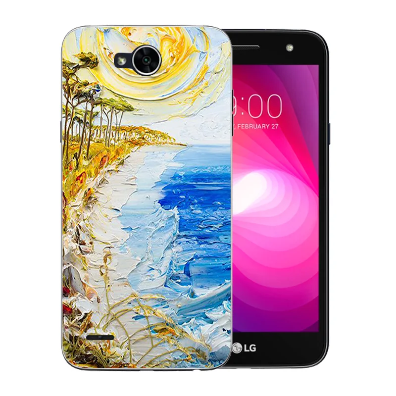 Силиконовый чехол для LG X power 2 K10 Power мягкий мобильного телефона из ТПУ с рисунком