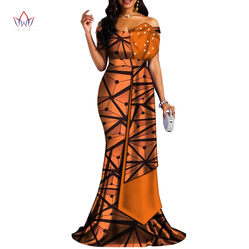 2019 африканские платья для женщин Базен Riche стиль Femme африканская одежда Леди