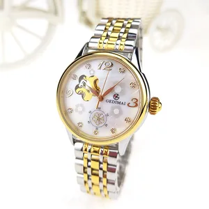 Часы женские механические Автоматические, брендовые наручные часы-скелетоны с прорезями