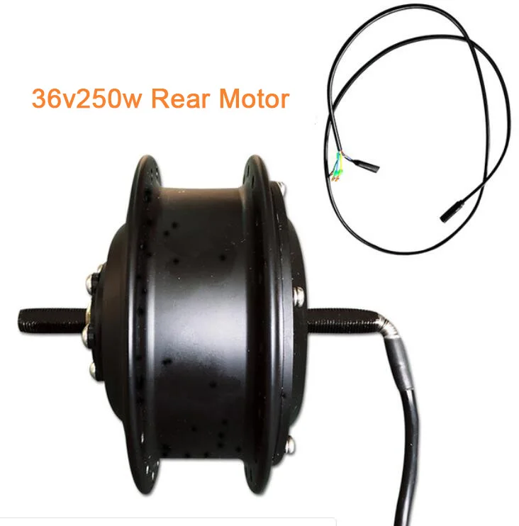 36V250W Rear motor JS 36V 48V 250W 350W 500 W, фара для электровелосипеда в комплект для переоборудования электрического велосипеда мотор для центрального движения колеса Электрические Велосипедные ступицы заднего колеса велосипедный двигатель eletrica - Цвет: 36V250W Rear motor