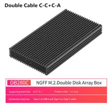 MSATA алюминиевый 1,8 'USB 3,0 компьютер HDD и PCIE NVMe M.2 M ключ SSD коробка внешний жесткий диск с портом type C Корпус чехол