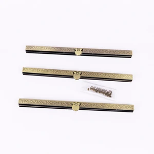 19x1 см античный бронзовый винтажный женский кошелек с металлической застежкой DIY сумка ручной работы рот Золотая рамка 3 шт.лот