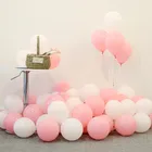 10 шт 12 дюймов на день рождения Свадебная вечеринка материалы воздушных шаров из латекса, Макарон латекса воздушный шарик воздушные шары Детские игрушки белый розовый воздушных шаров из латекса