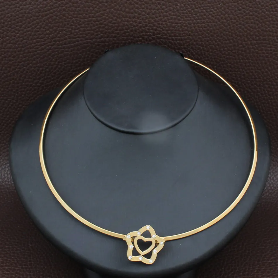 Популярные ювелирные изделия из нержавеющей стали золотого цвета стильные