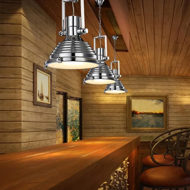 Vintage loft American chain pendant light country restaurant heavy metals industry lamp the wind restoring ancient ways