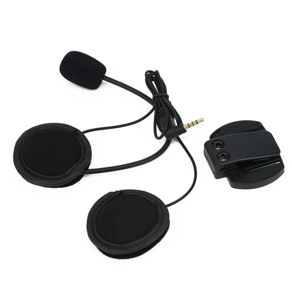 Мотоциклетный шлем interphone headsetsWired гарнитура микрофон/динамик+ зажим Крепление для V4 V6 мотоциклетный Bluetooth шлем