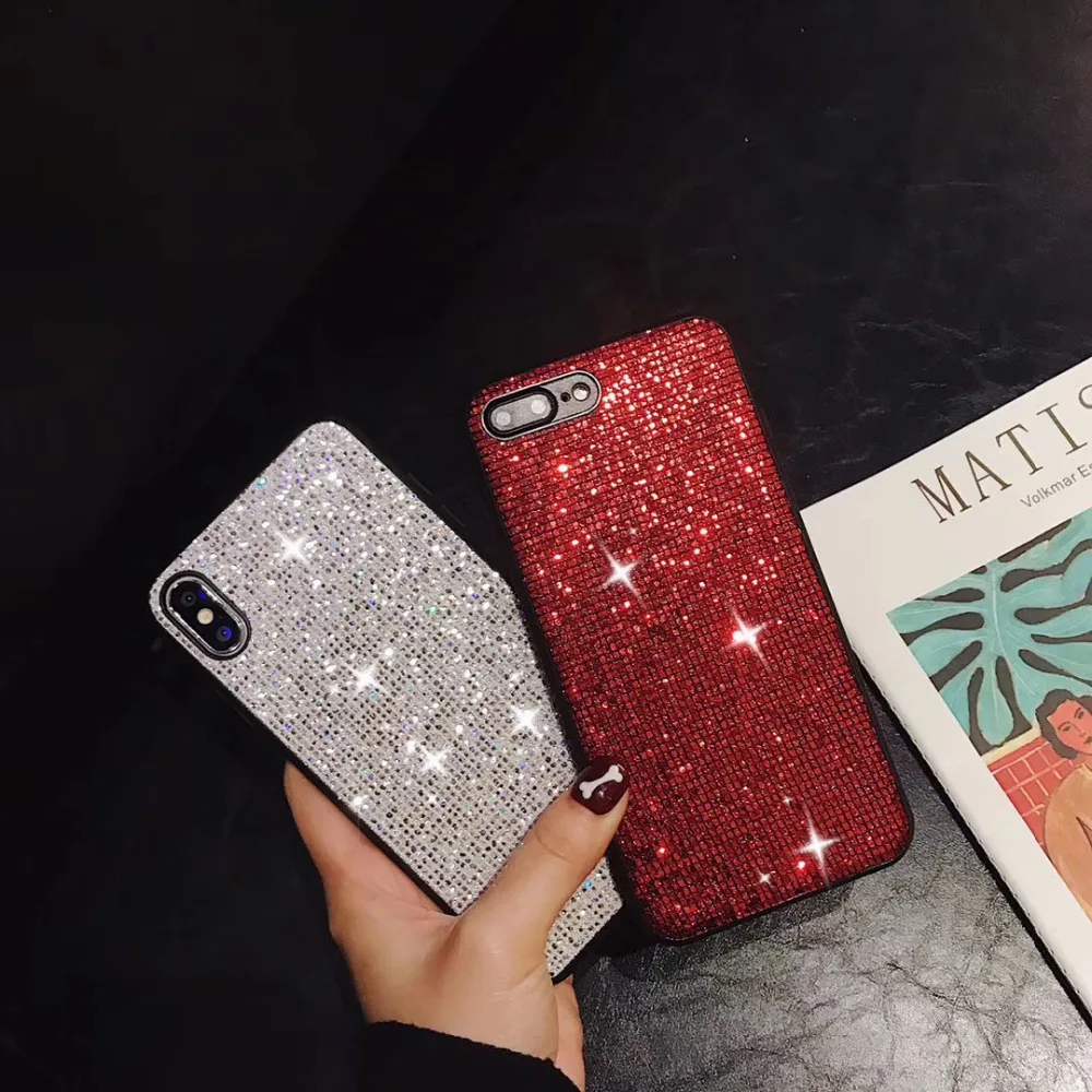 Чехол со стразами для Samsung Galaxy S10 Plus Роскошный Блестящий Мягкий силиконовый чехол