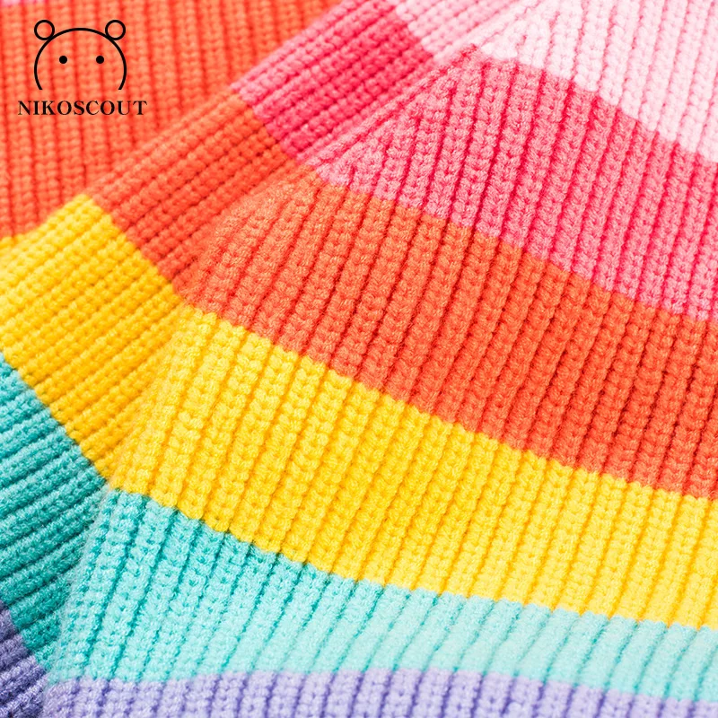 Весенняя Новинка 2019 комплект радужных нарядов с полувысоким воротником в