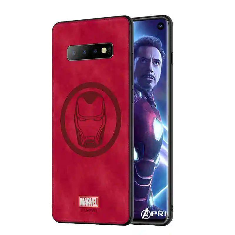 Original case For Samsung S10 S10+ S10e Captain America Marvel Spiderman Black panther Iron man Shockproof Fabric Back Cover |