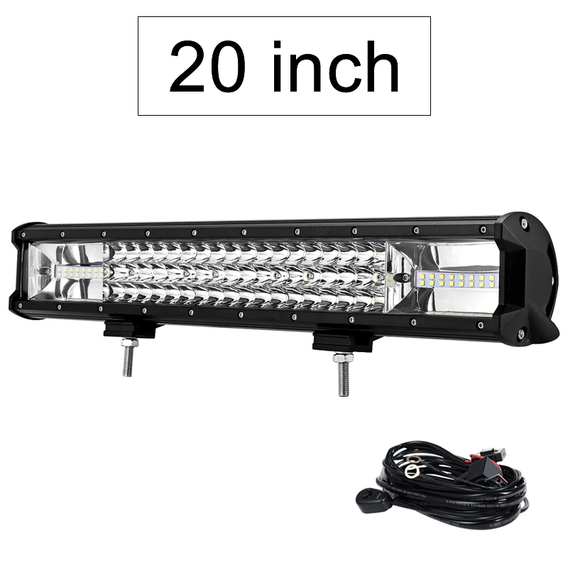 Straight 20inch 270W Oslamp свет бар 2" 34" 4" 50" прямой изогнутый свет работы 4x4 грузовик ATV rzr Прицепы крыше автомобиля Offroad вождения светодиодный свет бар - Цвет: Straight 20inch 270W