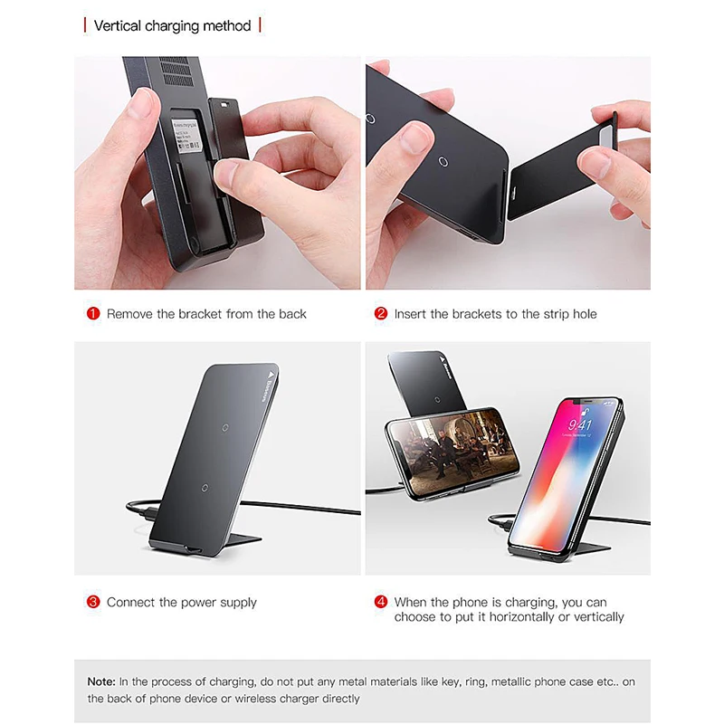 Беспроводное зарядное устройство Qi для iPhone X XS Max samsung S10 Xiaomi mi 9 x 3 10 Вт быстрая