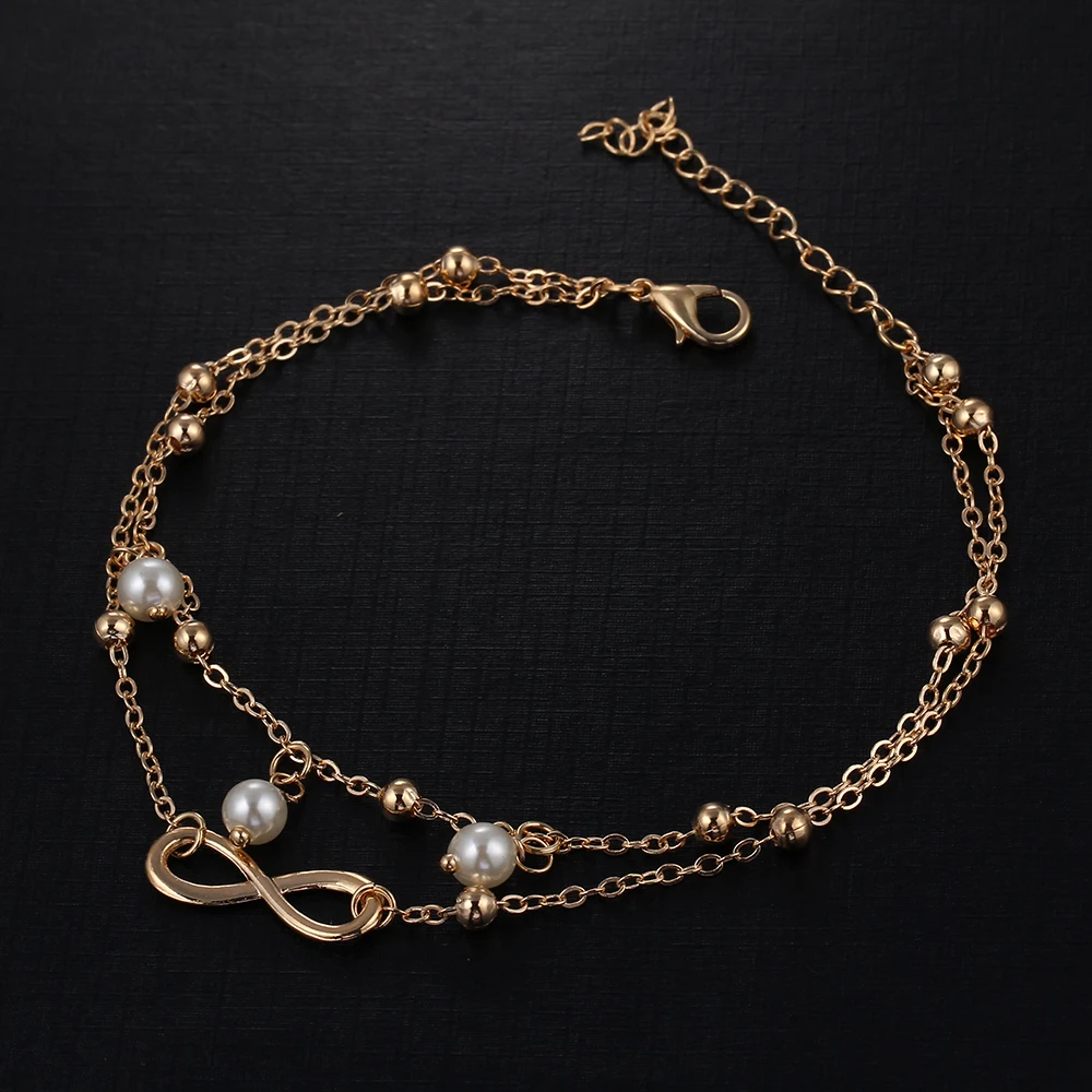 Браслет на ногу брендовый пляжный модный браслет цепочка Tornozele турецкий