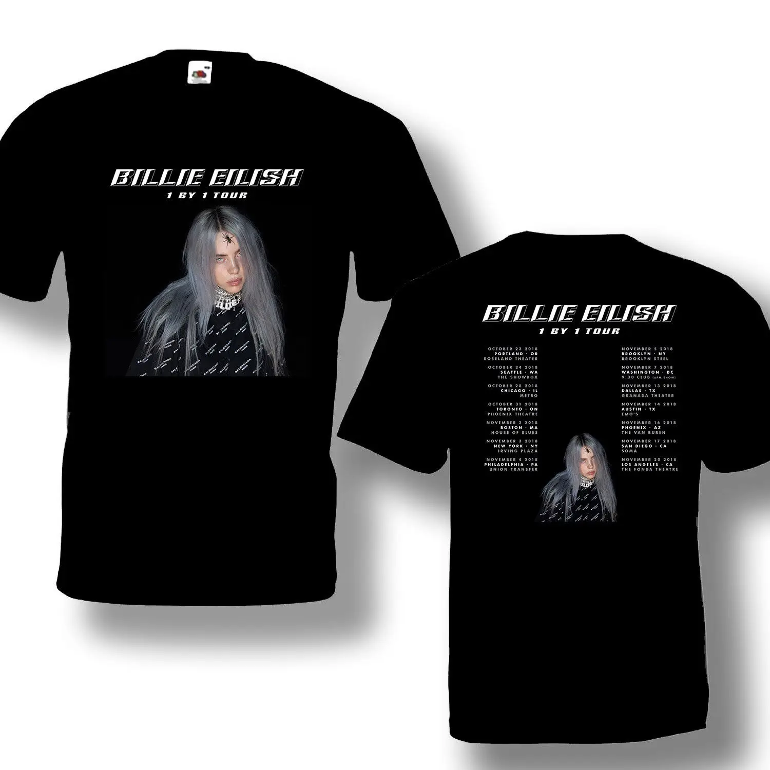 Billie Eilish Tour 2018 футболка черный цвет короткий рукав Best Edition S 3XL Забавные футболки