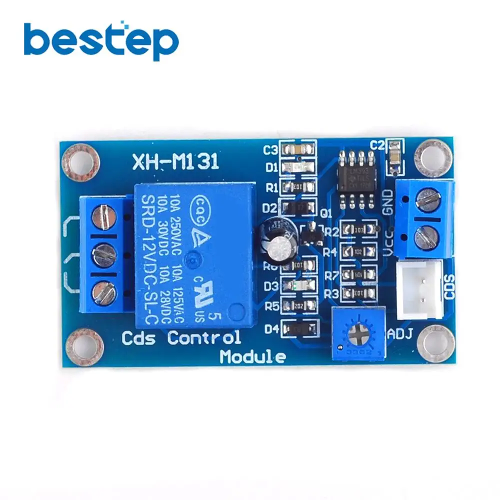 XH-M131 DC 5 В/12 В переключатель управления светом реле фоторезистора модуль датчика