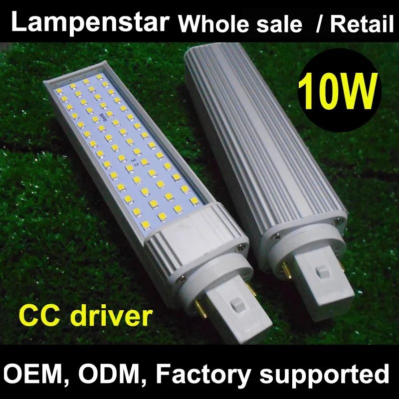 

G24 led lamp pl-c 10W Warm White LED Light 52LED2835 SMD Horizontal Plug Light Bulb, AC 85V-265V 110V 220V 230V 240V ce rohs