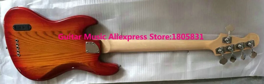 Черри Burst 5 струн электрическая басовая гитара кленовый гриф Новое поступление
