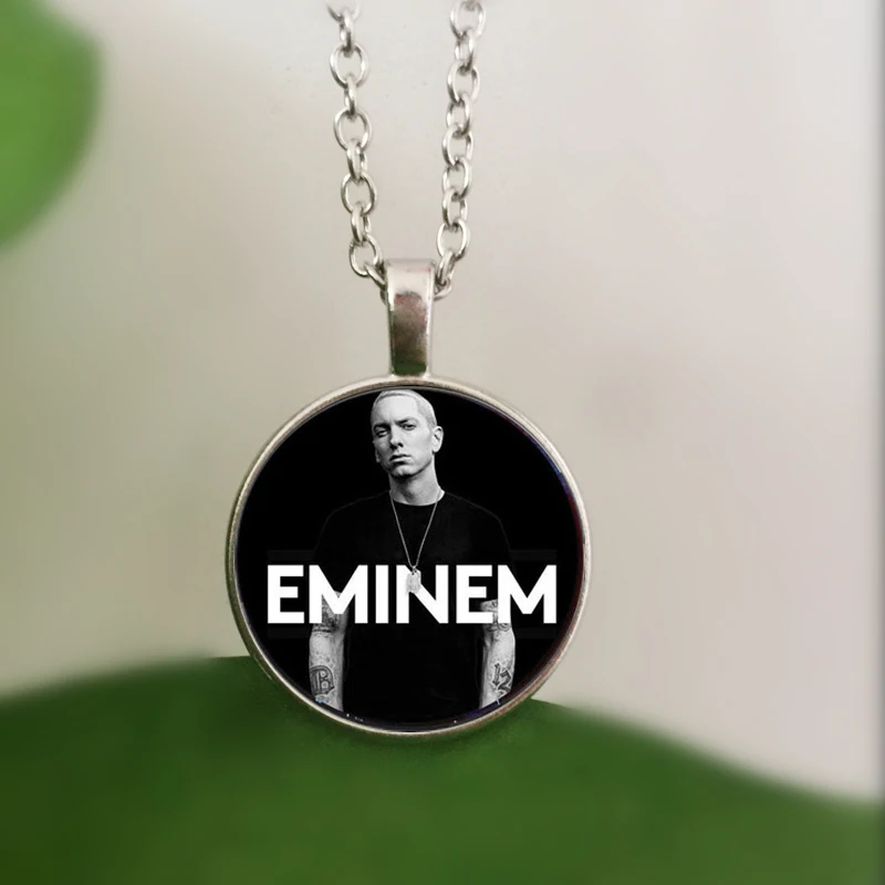 WUSQWSC 3 цвета Eminem мода новый кристалл стекло кулон ожерелье для женщин мужчин