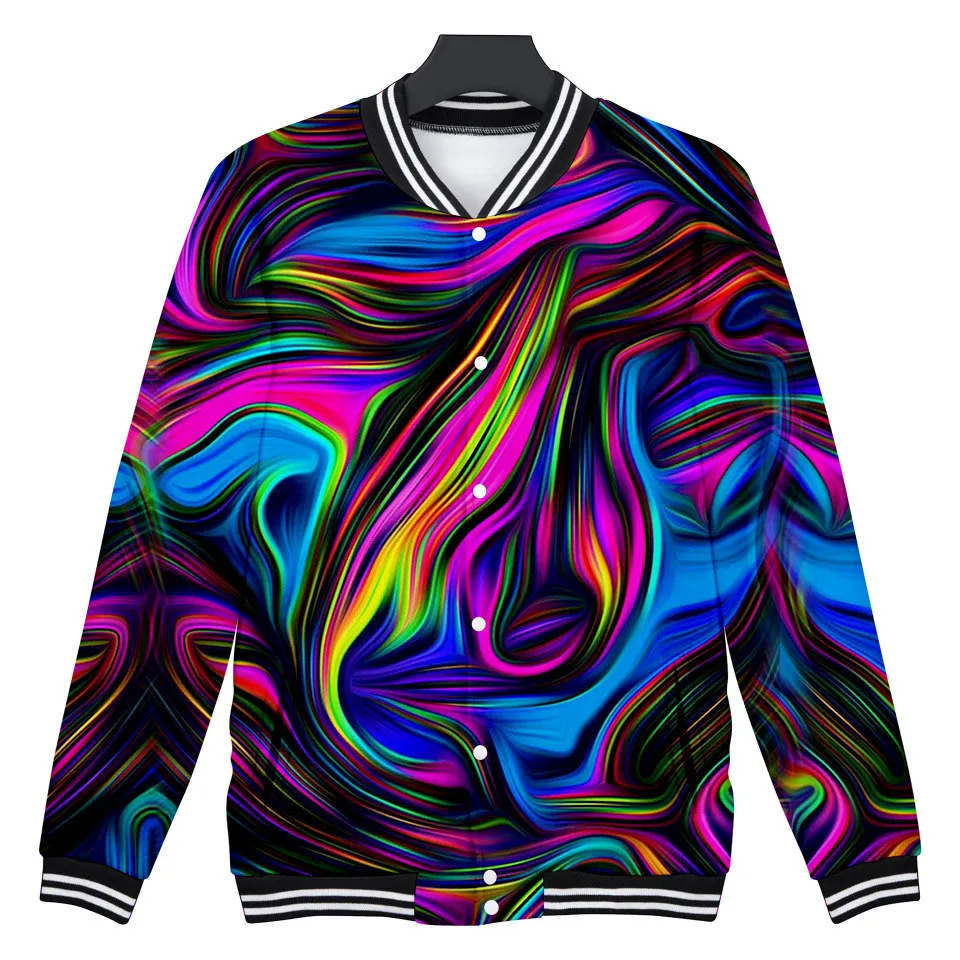 Куртка с 3D принтом психоделический свитшот модные худи в стиле Харадзюку