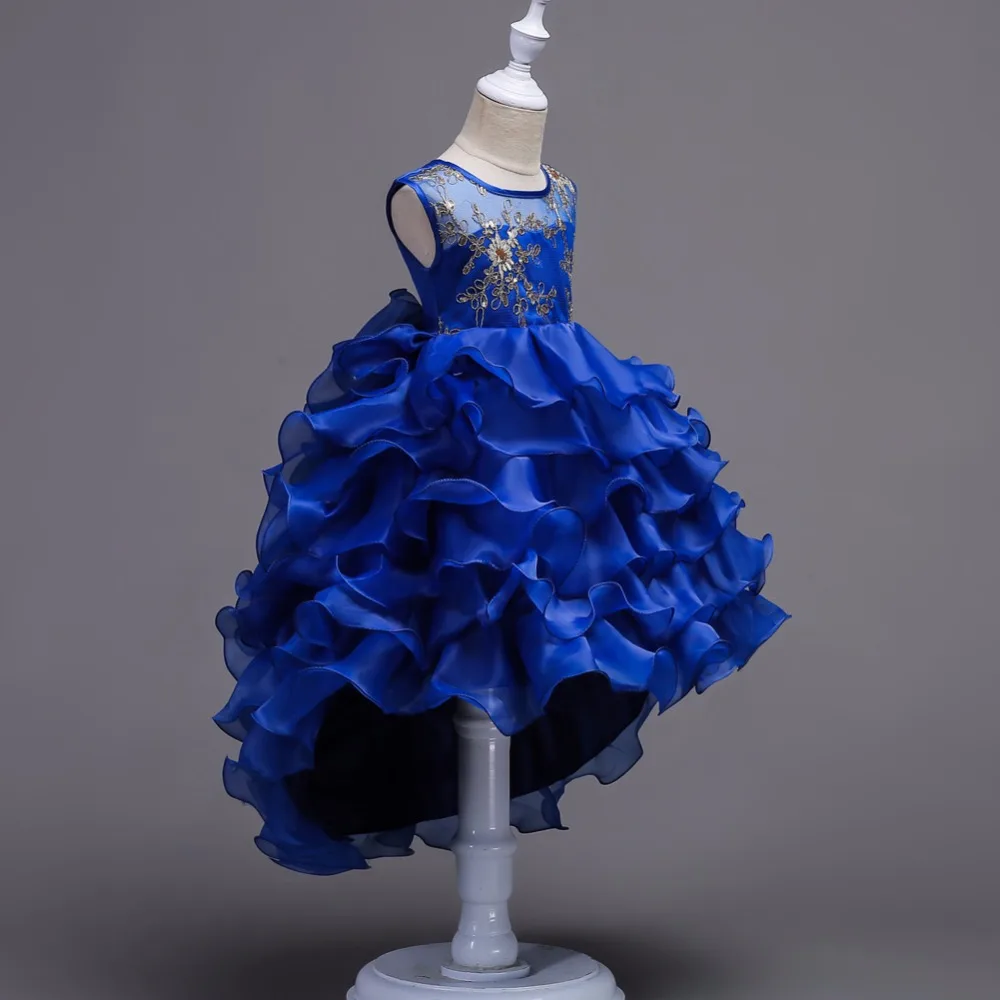 Kids Clothes Girls Flower tutu Dress Children Girl Embroidery Party Baby Princess Sequined Swallow tail Wedding dress | Детская одежда
