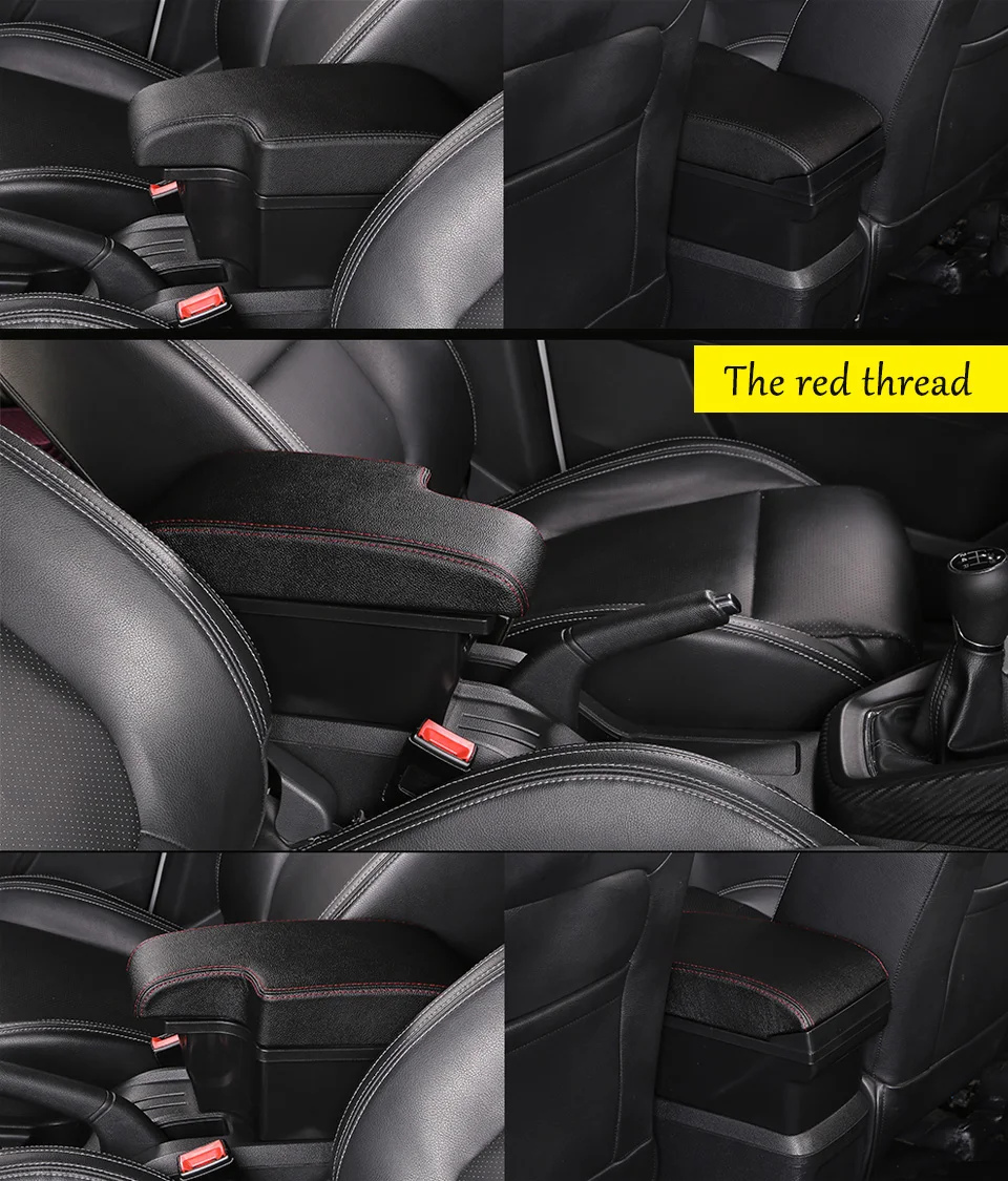 for MG ZS armrest box universal car center console caja modification double raised with USB No assembly