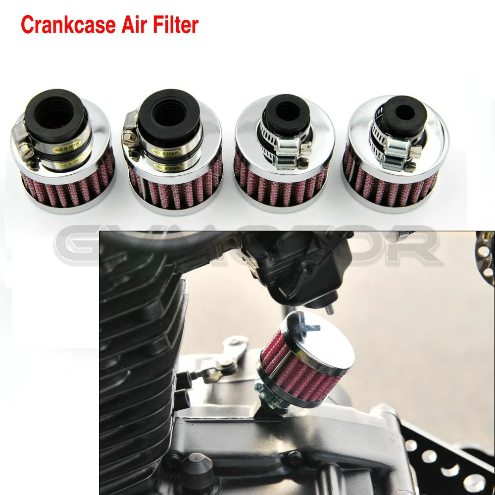 Хромированное кольцо для мотоцикла, автомобильный картер двигателя, воздушный фильтр 9 мм, 12 мм, 15 мм, 18 мм, очиститель, вентиляционная Крышка для Honda Yamaha, экспорт из Японии