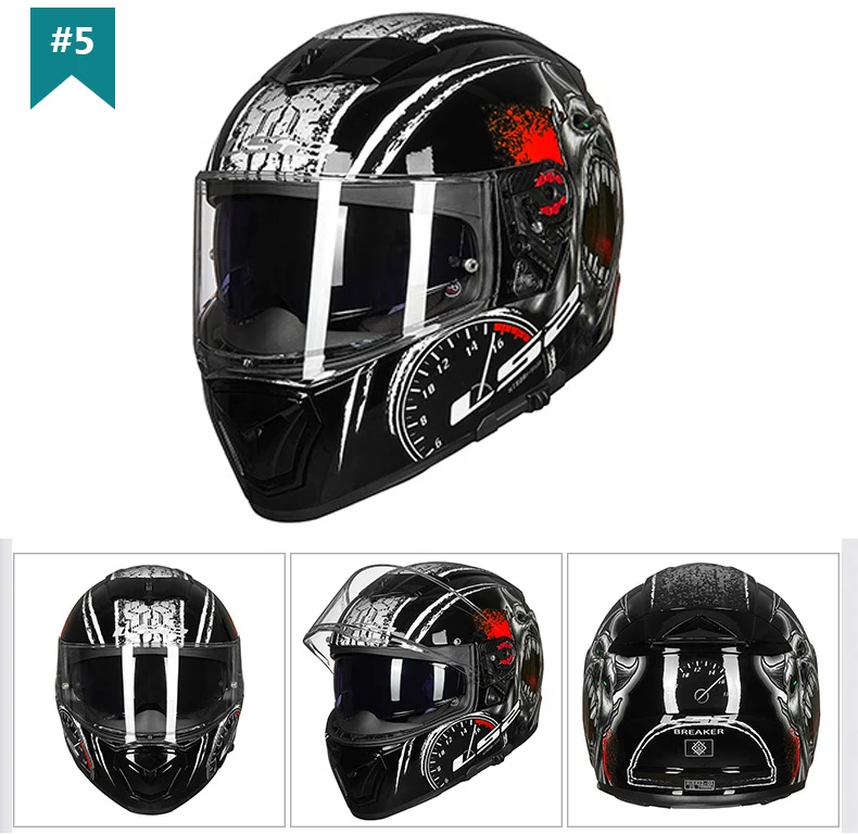 LS2 FF390 Breaker полное лицо moto rcycle шлем двойной объектив LS2 шлем с анти-туман Pinlock шлем moto capacete de moto cicleta