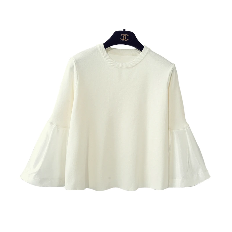 Женский трикотажный джемпер ALPHALMODA универсальный Однотонный свитер с