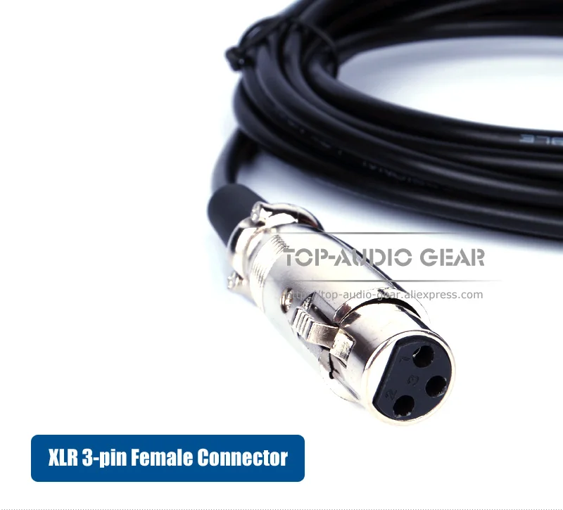 Высокое качество 3 шт./лот 11 футов кабель для микрофона XLR Female to 1/8 &quot 5 мм штекер