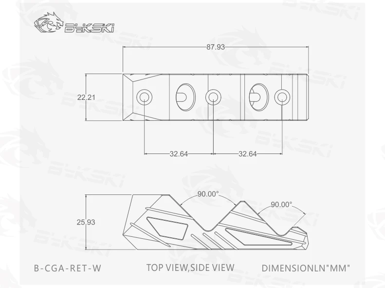 Bykski GPU радиатор изменить мост 45 градусов фитинги прозрачный акриловый Графика