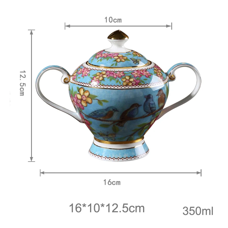 1pcs Sugar bowl Винтажный набор кофейных чашек высшего класса, блюдце, ложка, Пномпень, костяной фарфор, британский фарфор, набор чайных чашек, вечерние чайные чашки - Цвет: 1pcs Sugar bowl
