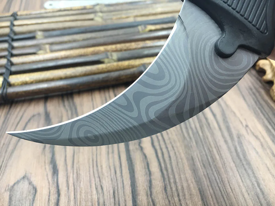 CS GO нож Коготь Karambit для шеи с ножной Тигриный зуб настоящий игровой дамасский