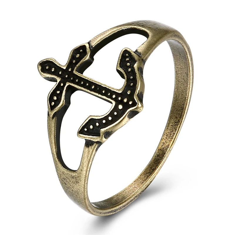 Тигр Тотем Бесплатная доставка наивысшего качества Античная бронза якорь кольца