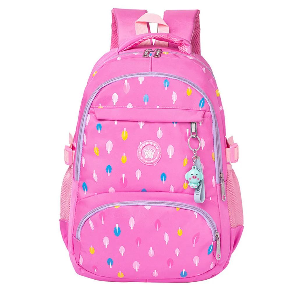 

Lovely pink School Bags for Girls Schoolbag Large Capacity Lady Printing Backpack Nylon Casual Rucksack Kids Book Bag Mochilas