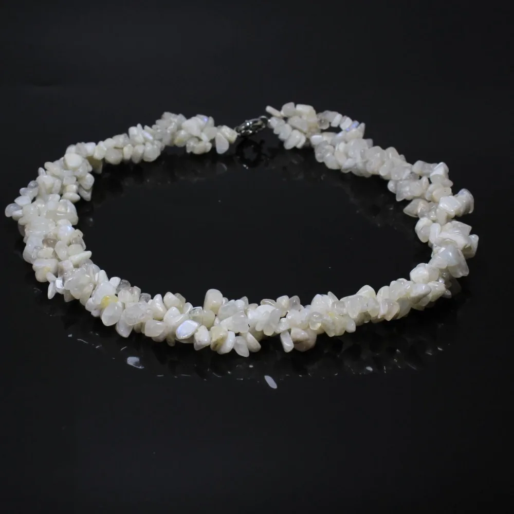 Новинка оптовая продажа 3 типа женское модное ожерелье натуральный гравий лунный