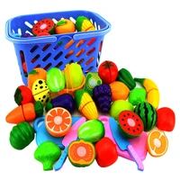 8 pcsset pretend play plastic fruit vegetable cutting food toy kitchen food pretend play for children