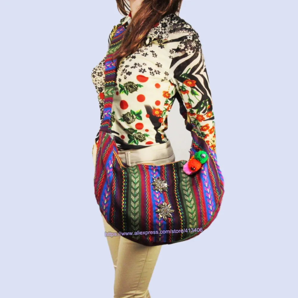 Винтажная ручная сумка hmong Boho этнический тайский индийский бохо сумка-мессенджер
