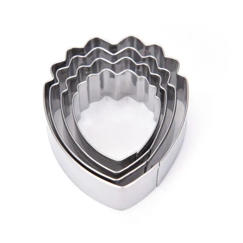 

4pcs/lot Peony Flower Shaped Cake Mold Stainless Steel Fondant Sugarcraft Cookie Biscuit Cutter Xmas Cake Decorating Mould Tools
