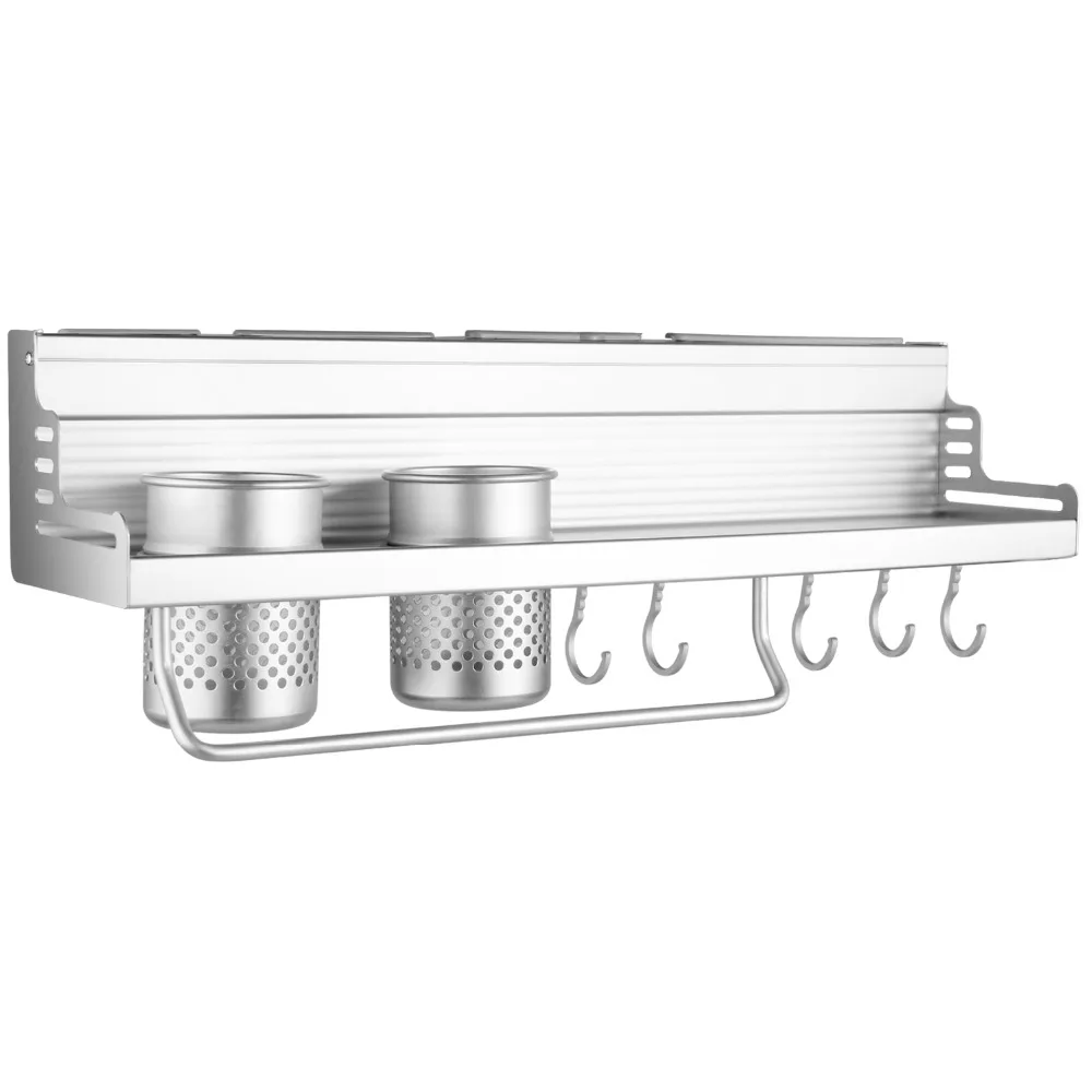 Behogar Кухня Алюминий кладовая посуда специи Кухонные принадлежности полка для