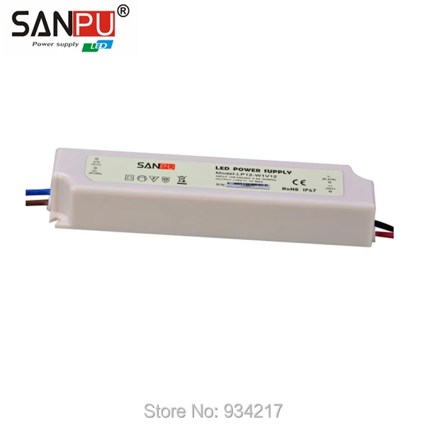 SANPU SMPS Светодиодный источник питания 20 Вт 12 В 1A AC DC 100-240 в импульсный трансформатор