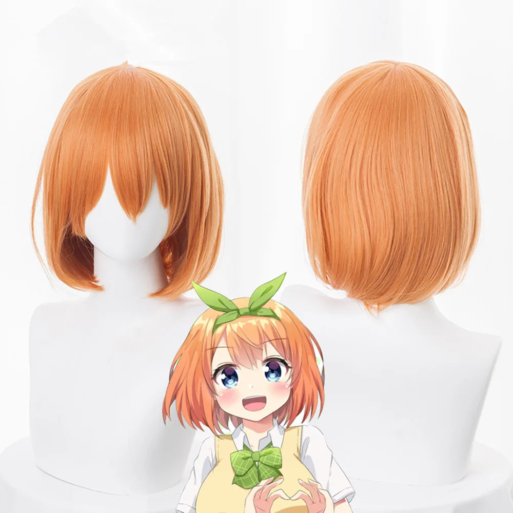 Anihut Nakano Yotsuba косплей парик Gotoubun No Hanayome Quintessential Quintuplets Женский оранжевый