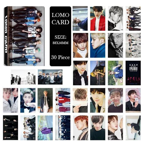 KPOP Bangtan Boys LOVE YOURSELF Tear альбом ломо карты K-POP самодельная бумажная фото карта HD Фотокарта LK575 - Цвет: 07