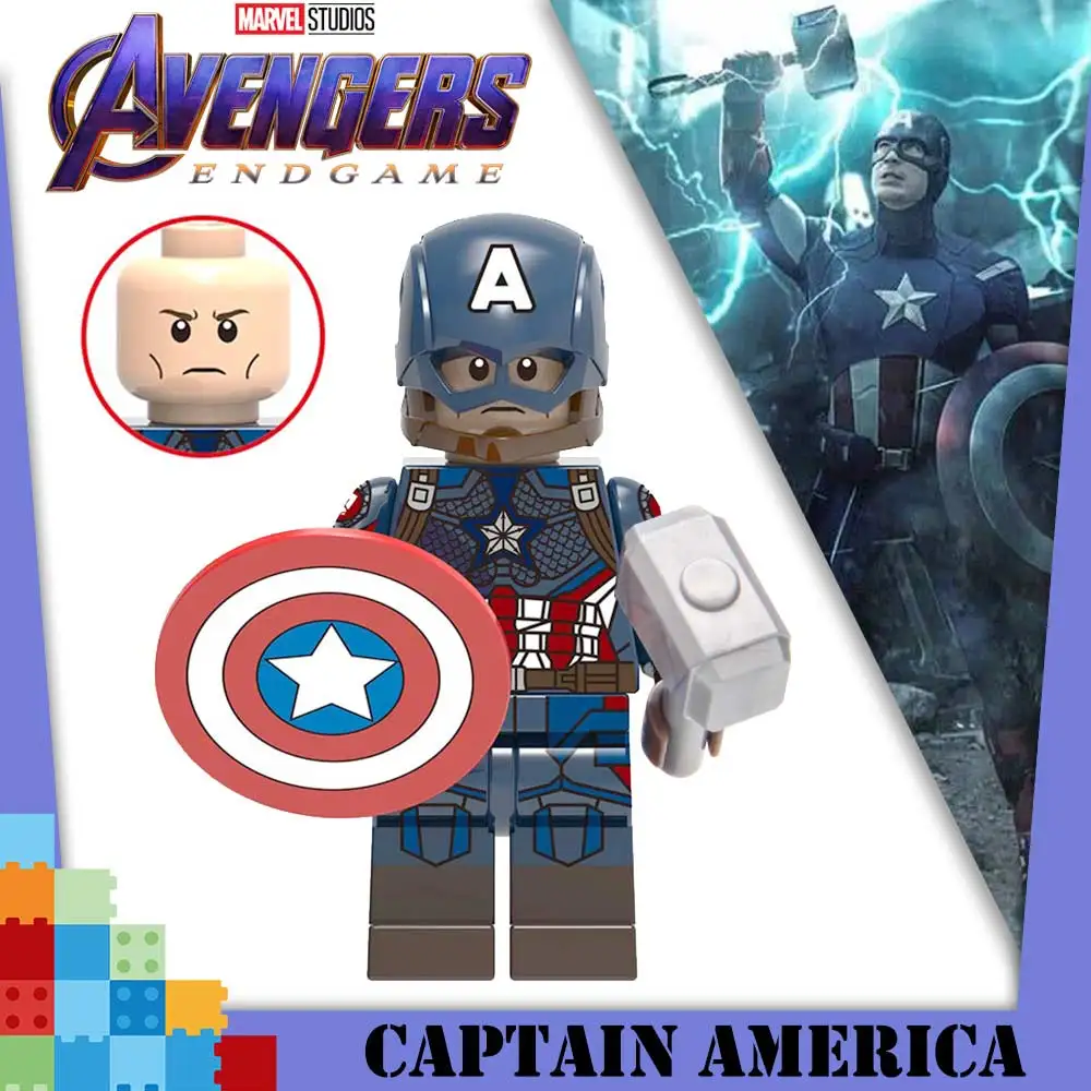 Marvel Мстители 4 endgame Капитан Америка Железный человек танос Халк строительные