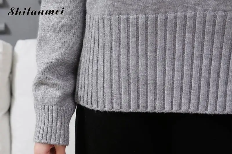 Fashion Korean Sweater Women Winter Pullover Solid Pink Knitted Tops for Autumn Female Loose sueter mujer | Женская одежда