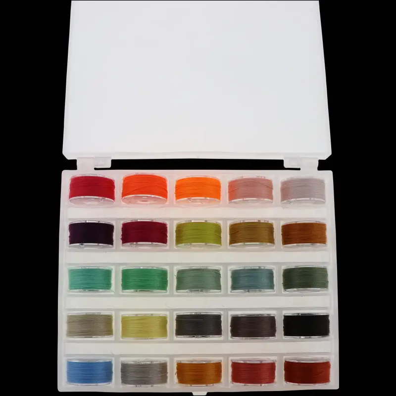 25PCS wired bobbin 2 25 шт./компл. пустые катушки для швейных машин прозрачный пластиковый чехол Коробка для хранения для швейной машины - Цвет: 25PCS wired bobbin 2