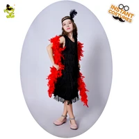 qlq girl black tassel dress costume role play halloween party flapper dress up party cosplay flapper costumes girls