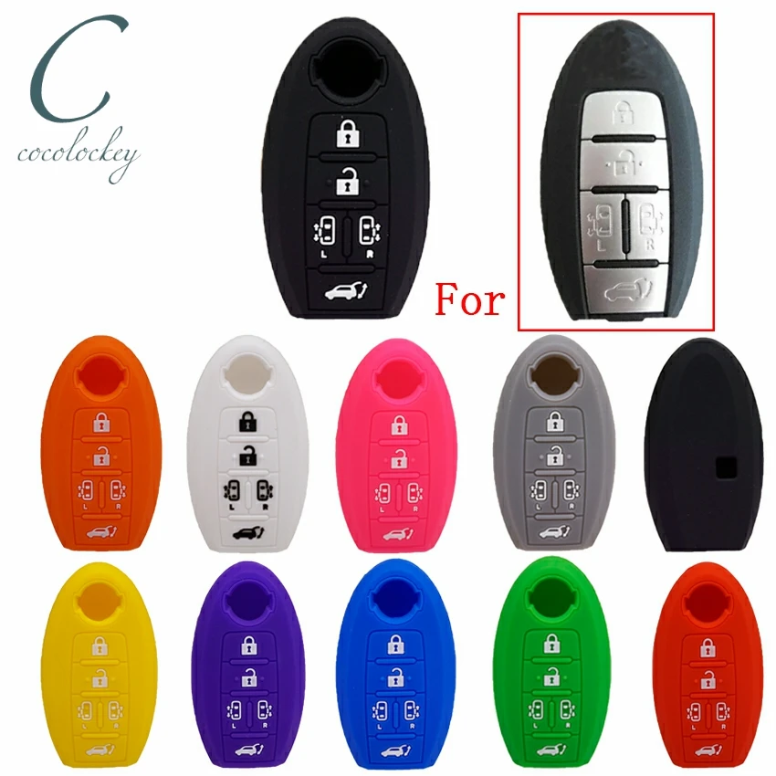 Cocolockey чехол для ключа nissan jdm e51 elgrand Smart Key 5 кнопок строительный автомобиля 2004-2011 |