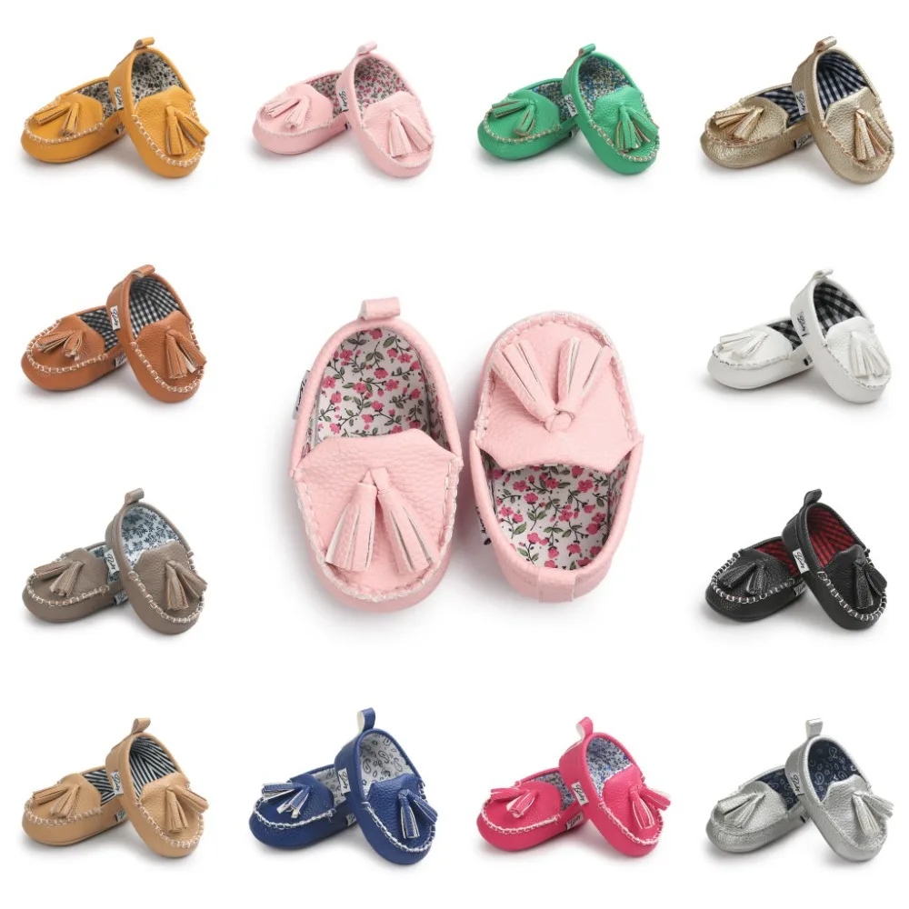 ROMIRUS/обувь из искусственной кожи для маленьких девочек мягкие лоферы с бахромой