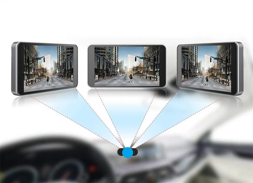 " ips Двойной объектив автомобиля регистраторы FHD 1080 P приборной панели Камера 170 градусов вождения автомобиля DVR Регистраторы G- сенсор Парковка монитор WDR A1